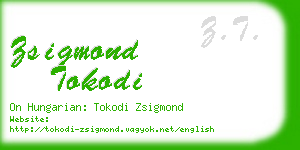 zsigmond tokodi business card